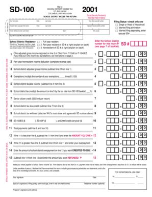 Fillable Online Tax Ohio Ohio Sd School District Income Tax