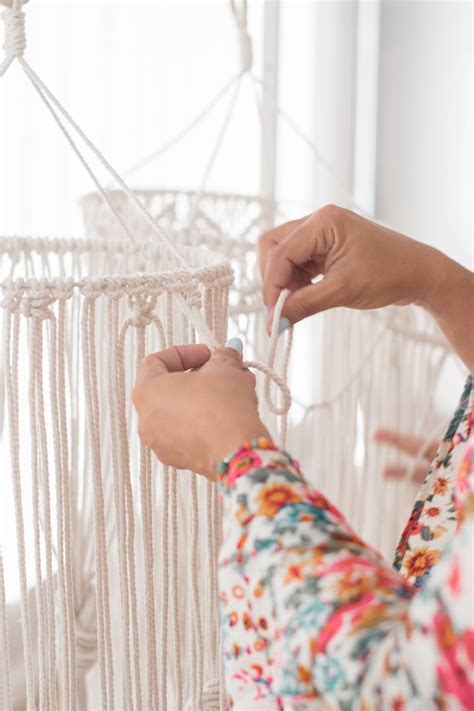 Lámparas de Macramé Diseño artesanal hecho a mano