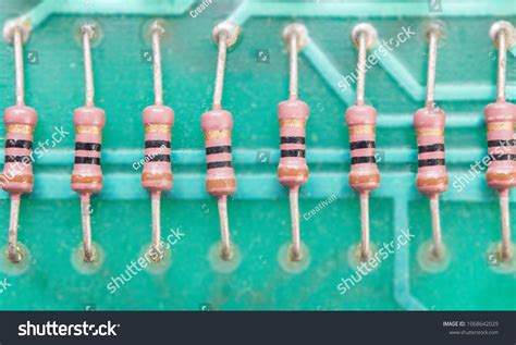 Row Resistors On Circuit Board Stock Photo 1068642029 | Shutterstock