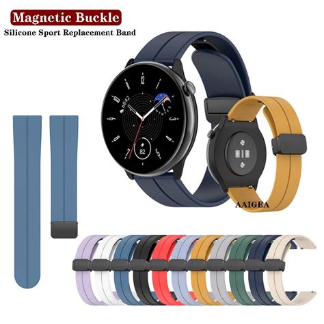 Silicone Magnetic Buckle Folding Buckle Strap Band For Huami Amazfit