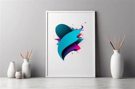 Premium Photo Dynamic Art Showcase Customizable Motion Mockup