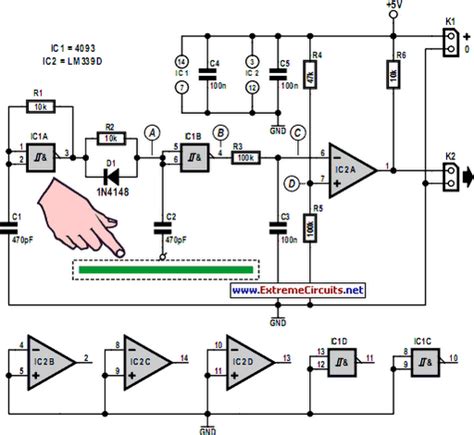 Capacitive Proximity Sensor Circuit Diagram