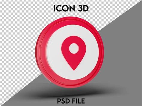 Premium PSD Location Icon 3d Rendered