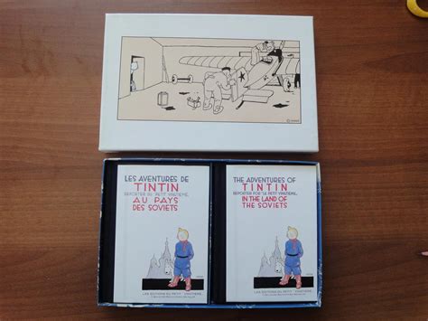 Box Set of 2 Tintin MINI Books: 1 in French, 1 in English - Les Aventures de Tintin Reporter du ...