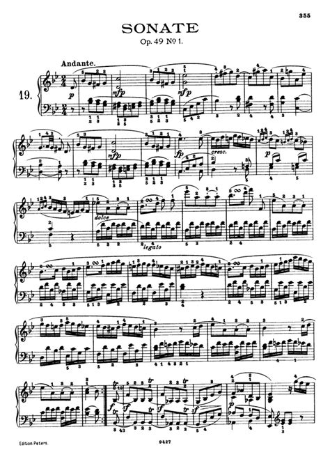 Op No Free Sheet Music By Beethoven Pianoshelf