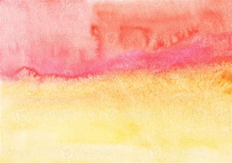 Watercolor Light Yellow Orange And Pink Background Multicolored