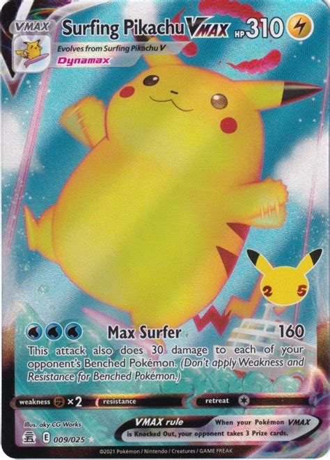 Surfing Pikachu Vmax Pokecards Dk