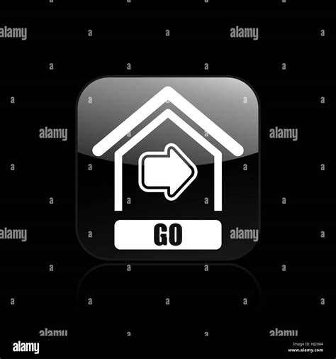 Vector illustration of single isolated go button icon Stock Photo - Alamy