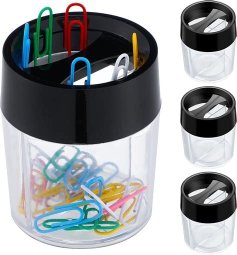 Thyle 4 Pcs Paper Clip Dispenser Holder Magnetic Paper