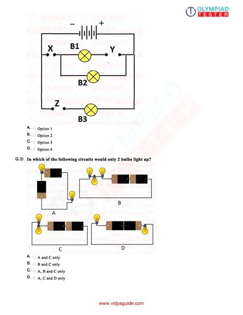 Grade 6 Electricity And Circuits Worksheet