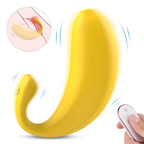 Hot On Silicone Sextoy Banana Shaped Clitoral Vibrator Eggs Vibrating