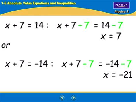 Ppt 1 5 Absolute Value Equations And Inequalities Powerpoint Presentation Id9493421