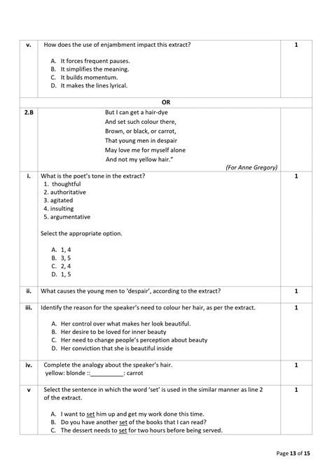 2024 Question Paper Class 10 Lanni Evaleen