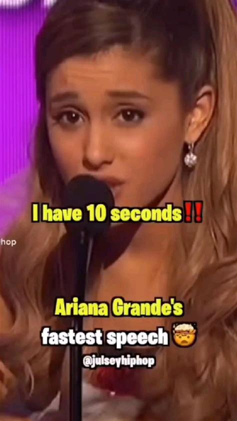 Ariana Grande Fast Speech | Just for laughs videos, Celebrities funny ...