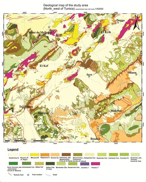 Carte G Ologique De La R Gion D Tude Labor E Par La Num Risation Des