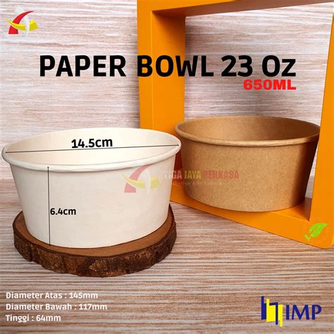 Jual Paper Bowl Ml Imp Paper Bowl Oz Tebal Foodgrade Mangkok