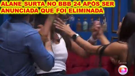 BBB 24 Alane surta ao ser eliminada do Big Brother Brasil e barraco é