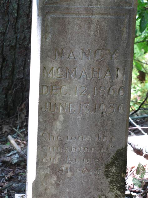 Nancy Birchfield McMahan 1866 1936 Find A Grave Memorial