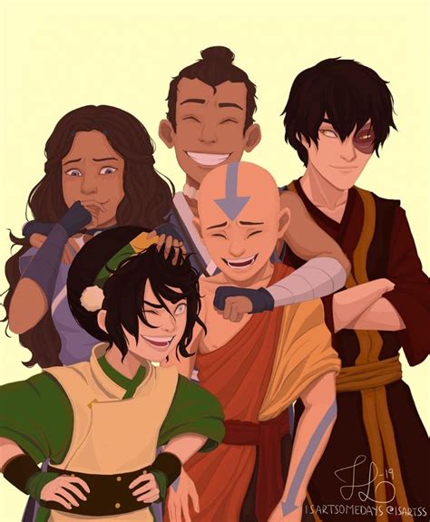 Aang Katara Sokka Toph Zuko Avatar The Last Airbender Team Avatar Avatar Airbender