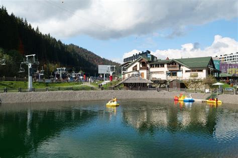 Architecture Of Bukovel Village And Ski Resort In Carpathians