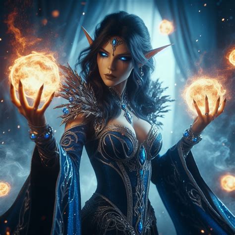 Dark Elf, Mage by Picknikker on DeviantArt