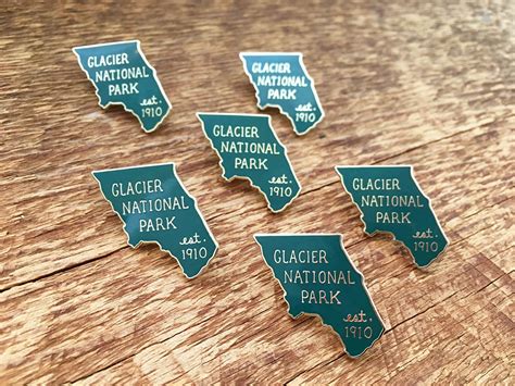 Glacier National Park Enamel Pin National Park Pin Single Etsy