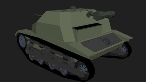 Polnische Tankette Tks Lowpoly Isometrisch 3d Modell 7 Unknown 3ds