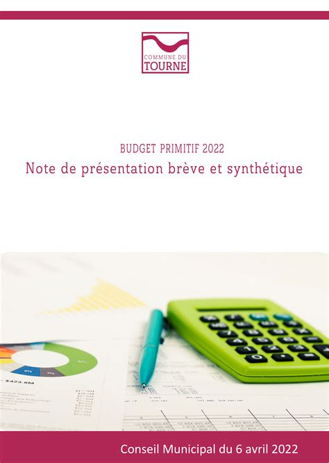 Consultez Le Budget Communal Commune Du Tourne