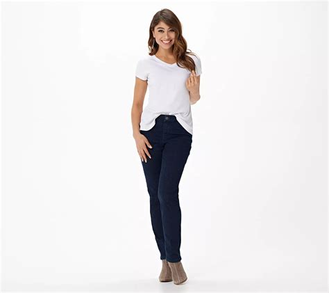 Denim And Co Easy Stretch Denim Tall Pull On Straight Jeans