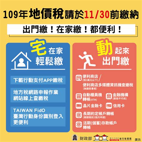 臺中市政府全球資訊網 市政新聞 按時繳納免傷荷包 109年地價稅繳納期限至11 30