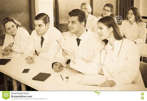 Scientists At Training Courses Stock Image Image Of Physiotherapists