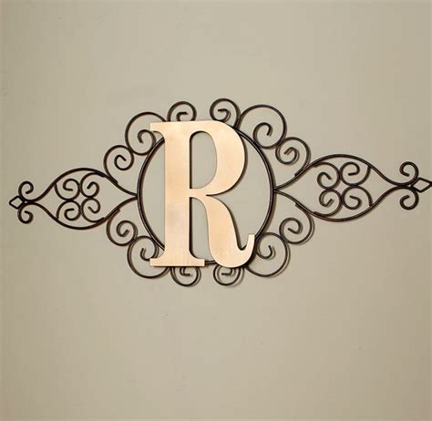 The Letter R Indoor Outdoor Wall Hanging Metal Rustic Initial