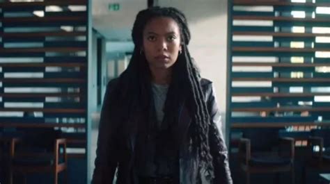 Leather jacket worn by Marie (Jaz Sinclair) as seen in Gen V TV series ...