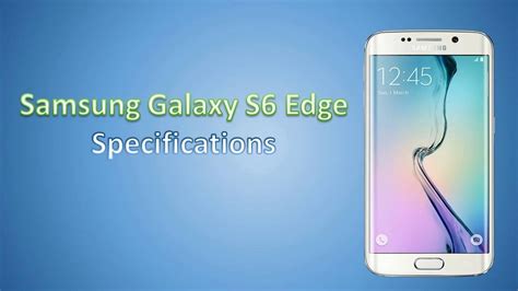 Samsung Galaxy S6 Edge Specifications Youtube