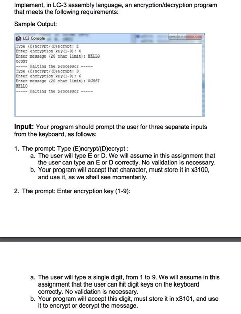 Solved Implement In Lc Assembly Language An Chegg