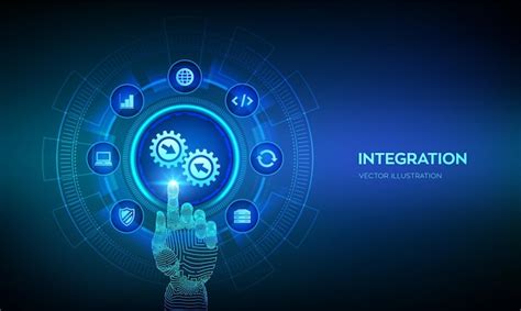 Integração Do Sistema De Dados Do Sistema Conceito De Integração Em Ecrã Virtual Tecnologia