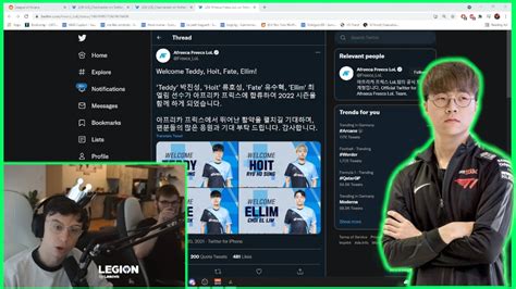 Caedrel Reacts To Teddy Joining Afreeca Freecs Youtube