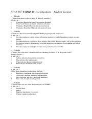 ATAT 107 WHMIS Review Questions Student Version Pdf ATAT 107