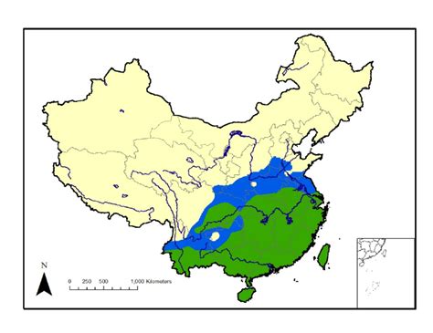 Predicted risk map of schistosomiasis transmission in China in 2050 ...