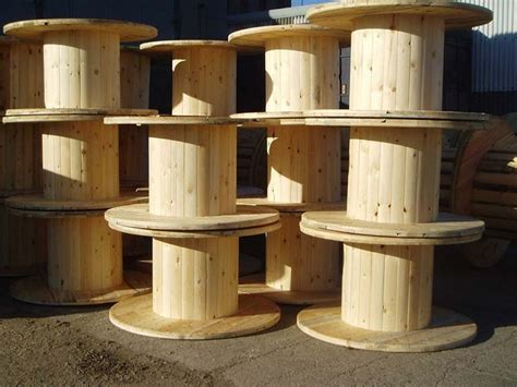 Natural Wood Wooden Plywood Cable Drums Of Power Industry Packaging