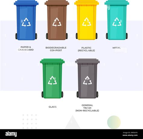 Color Coded Trash Bins Waste Hi Res Stock Photography And Images Alamy