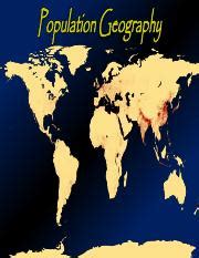 Understanding Population Geography: Distributions, Density, and ...