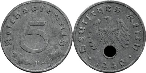 Deutsches Drittes Reich Reichspfennig F Vf Ma Shops