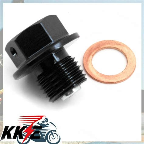 Black Billet Aluminum Magnetic Oil Drain Plug Bolt For Suzuki Rmz