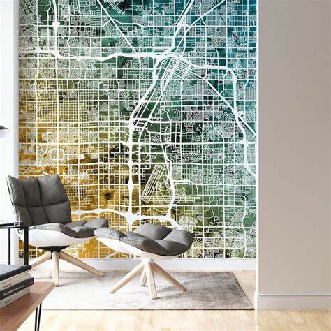 Las Vegas City Street Map Wall Murals Online Map Wall Mural