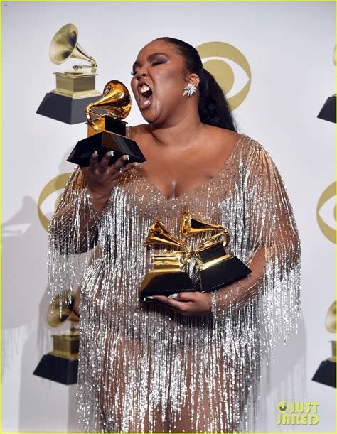 Lizzo Dazzles in Silver While Posing with Her Grammy Awards!: Photo ...