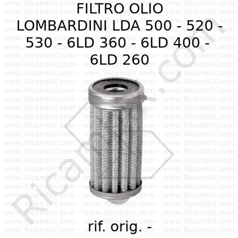 Filtro Olio Lombardini Adattabile A Filtri Olio Lombardini Ricambix