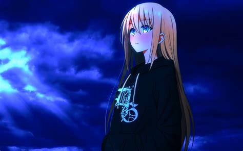 2880x1800 Resolution Blonde Blue Eye Anime Girl Macbook Pro Retina