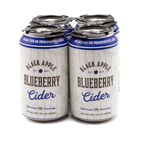 Black Apple Cider Blueberry Hard Cider 4pk 12oz Can Legacy Wine And