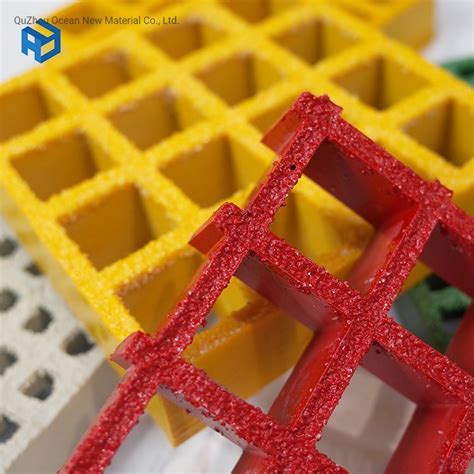 Anti Slip Frp Molded Grating Square Mesh Thick With Grit